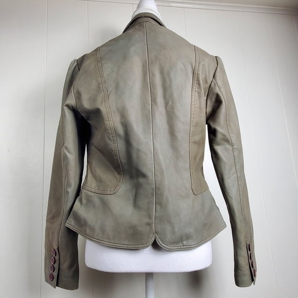 NWT Tahari gray suede leather jacket size small - Picture 9 of 11